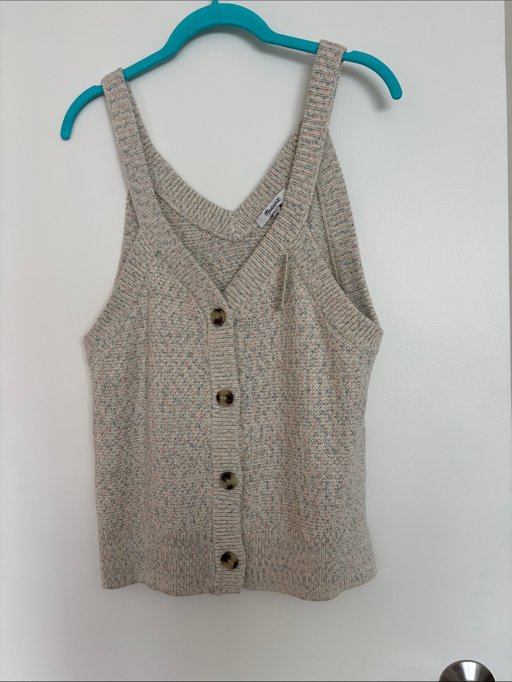 NWT Madewell Cream Speckled Knit Tank